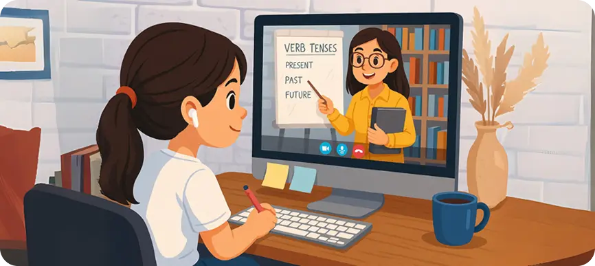 Girl learning